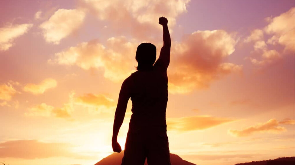 Motivación en atardecer